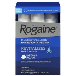 Rogaine Men's Easy To Use Foam 6.33 oz, 3 ea (Pack of 6)