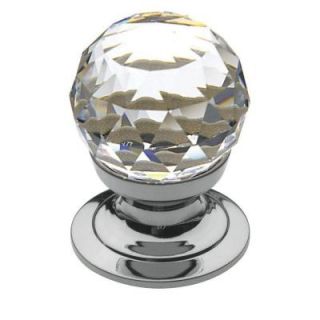 Baldwin 3/4 in. Swarovski Faceted Crystal Polished Chrome Round Cabinet Knob 4332.260.S