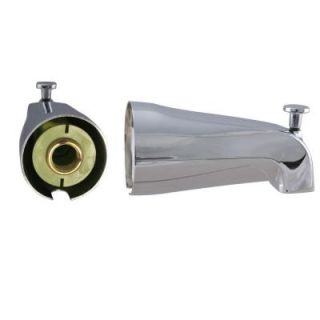 Westbrass 5 1/4 in. Front Diverter Tub Spout with Rear Connection in Chrome E535D 12F