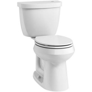 KOHLER Cimarron Touchless Comfort Height Complete Solution 2 piece 1.28 GPF Round Front Toilet with AquaPiston in White K 99250 0