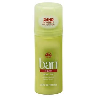 Ban  Antiperspirant Deodorant, Roll On, Regular, 3.5 fl oz (103 ml)