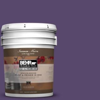 BEHR Premium Plus Ultra 5 gal. #P570 7 Proper Purple Matte Interior Paint 175305