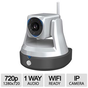 Swann SwannCloud HD 720p Pan & Tilt Wi Fi Security Camera   1280x720 Resolution, Up to 16ft, 1 Way Audio, Smart Alerts   SWADS 446CAM US