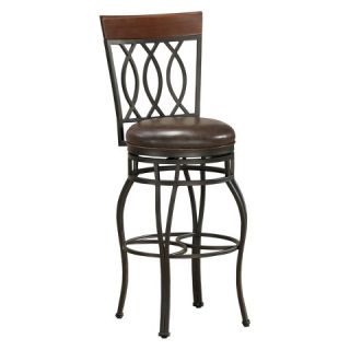 Bella Swivel Bonded Leather 26 Counter Stool Steel   American