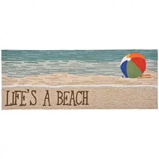 Liora Manne 27" x 72" Front Porch Life's A Beach   Sand   7803795