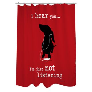 Doggy Decor Not Listening Shower Curtain by One Bella Casa