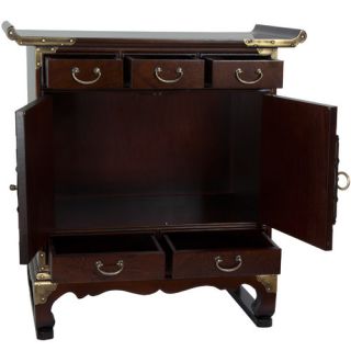 Oriental Furniture Korean 5 Drawer End Table Cabinet
