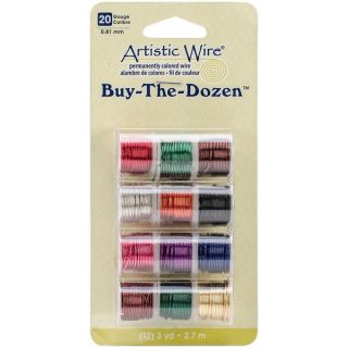 Artistic Wire Buy the Dozen Colored 20 gauge Wire (Pack of 12 spools