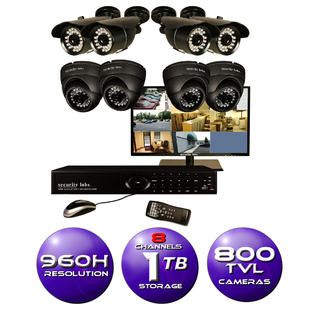 Security Labs Security Labs 8 CH Surveillance System w/ 19” HD