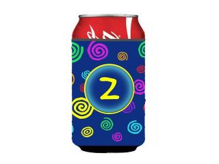 Letter Z Initial Monogram   Blue Swirls Can or Bottle Beverage Insulator Hugger