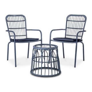 Seward 3 Piece Wicker Patio Chat Set   Threshold™