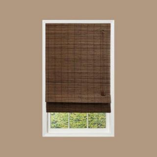 Home Decorators Collection Espresso Fine Weave Bamboo Roman Shade   72 in. W x 72 in. L 0259372