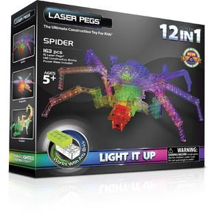 Laser Pegs Laser Pegs 12 in 1 Spider Lighted Construction Toy   Toys