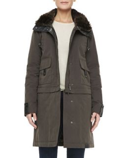 Bagatelle Hooded Faux Fur Convertible Coat