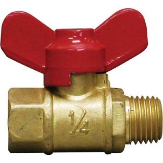 Winters Instruments SMV Series 1.7 in. Forged Brass Body Mini Ball Valve with T Handle and 1/4 in. NPT F x M Connection SMV532