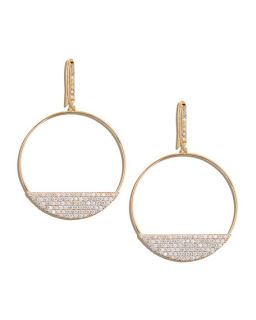 Lana Fatale 14k Gold Diamond Eclipse Hoop Earrings