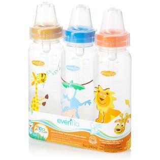 Evenflo Zoo Friends Polypropylene Bottle 8 oz., 3 Pack   Baby   Baby
