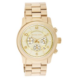 Michael Kors Mens MK8077 Yellow Gold tone Bracelet Watch