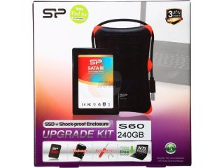 Silicon Power SSD Slim S60 Upgrade Kit 2.5" 240GB SATA III MLC Internal Solid State Drive (SSD) SP240GBSS3S60S27