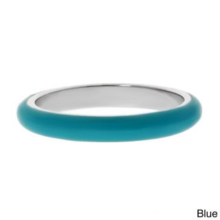 Stainless Steel Blue or Green Enamel Ring   Shopping   Big
