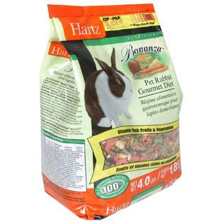 Hartz Bonanza Pet Rabbit Gourmet Diet, 4 lb (1.81 kg)   Pet Supplies