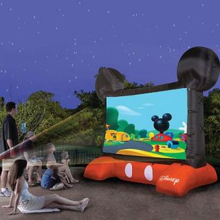 Disney Mickey Mouse Inflatable 10ft Diagonal Outdoor Movie Screen for Backyard Theater