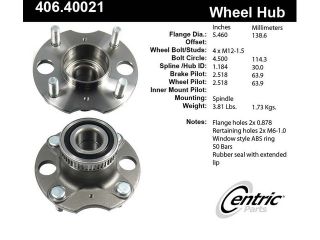 Centric 406.40021E Standard Axle Bearing And Hub Assembly