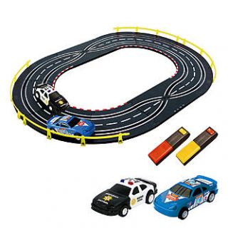 Artin 1:43 Scale Police Car Case Slot Racing Set   Toys & Games