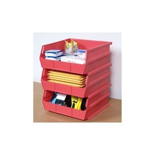 LocBin  10 7/8 In. L x 11 In. W x 5 In. H Red Stacking, Hanging