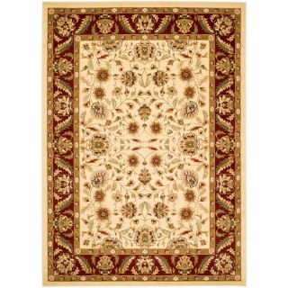 Safavieh Lyndhurst Ivory and Red Rectangular Indoor Machine Made Throw Rug (Common: 3 x 5; Actual: 39 in W x 63 in L x 0.42 ft Dia)