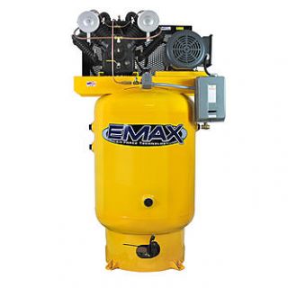 EMAX Premium 10hp 3 phase phase 80 gallon Vertical piston compressor