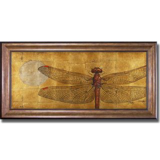 Patricia Pinto Dragonfly on Gold Framed Canvas Art   14981141