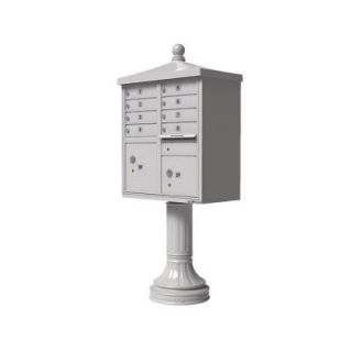 Florence Vital 1570 8 Mailboxes 2 Parcel Lockers 1 Outgoing Pedestal Mount Cluster Box Unit 1570 8V2WH
