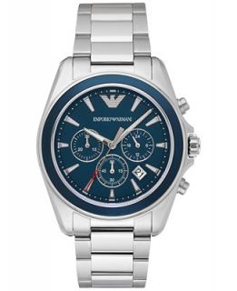 Emporio Armani Mens Chronograph Sigma Stainless Steel Bracelet Watch