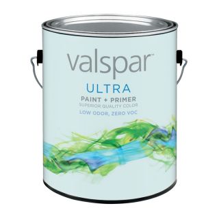 Valspar Black Flat Latex Interior Paint and Primer in One (Actual Net Contents: 128 fl oz)