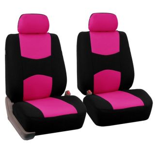 FH Group Pink Car Seat Covers for Front Low Back Buckets and Solid