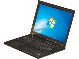 Refurbished: Lenovo Laptop ThinkPad T400 Intel Core 2 Duo 2.40 GHz 4 GB Memory 160 GB HDD Intel GMA 4500M 14.1" Windows 7 Home Premium