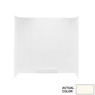 Swanstone Bright White Fiberglass and Plastic Composite Bathtub Wall Surround (Common: 30 in x 60 in; Actual: 58 in x 30 in x 60 in)