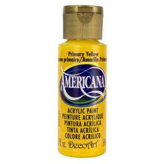 DecoArt Americana 2 oz. Primary Yellow Acrylic Paint DA201 3