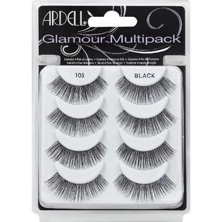 Ardell Glamour Multipack 4 Pair Lashes,105 Black   Beauty   Eyes