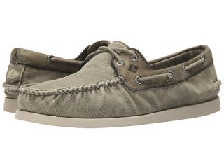 Sperry Top Sider A/O 2 Eye Wedge Canvas Olive