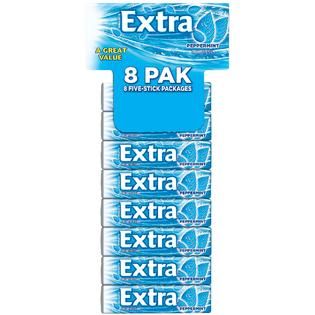 Extra Gum Winterfresh 8 Pack 5 Sticks 8 Pack Bag   Food & Grocery