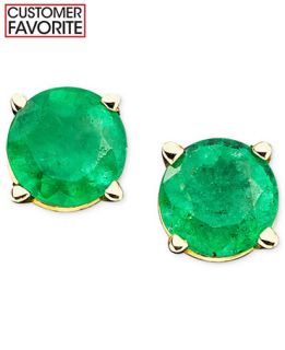 Emerald Stud Earrings in 14k Gold (1 ct. t.w.)   Necklaces   Jewelry