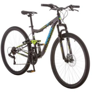 27.5" Mongoose Ledge 2.2 Men's Mountain Bike, Gray/Green