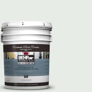BEHR Premium Plus Ultra 5 gal. #BWC 19 Queen Anne's Lace Satin Enamel Exterior Paint 985005