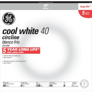 GE 40 Watt 4,100K Cool White Circline Fluorescent Tube Light Bulb (Common: 16 in; Actual: 16 in)