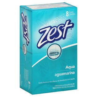 Zest Family Deodorant Bars, Aqua, 8   4 oz (113 g) bars [32 oz (2 lb