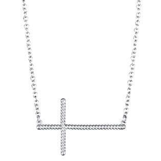 Emitations Chloes Beaded Sideways Cross Necklace   Jewelry   Pendants