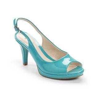 Jaclyn Smith Womens Anessa Turquoise Slingback Pump   Clothing, Shoes