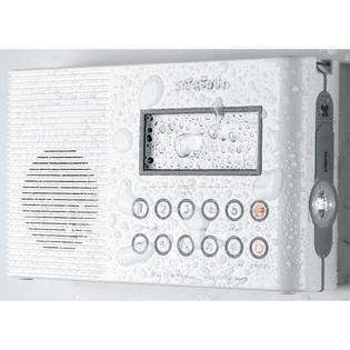 Sangean H 201 AH 201 AM/FM Digital Waterproof Shower Radio   White